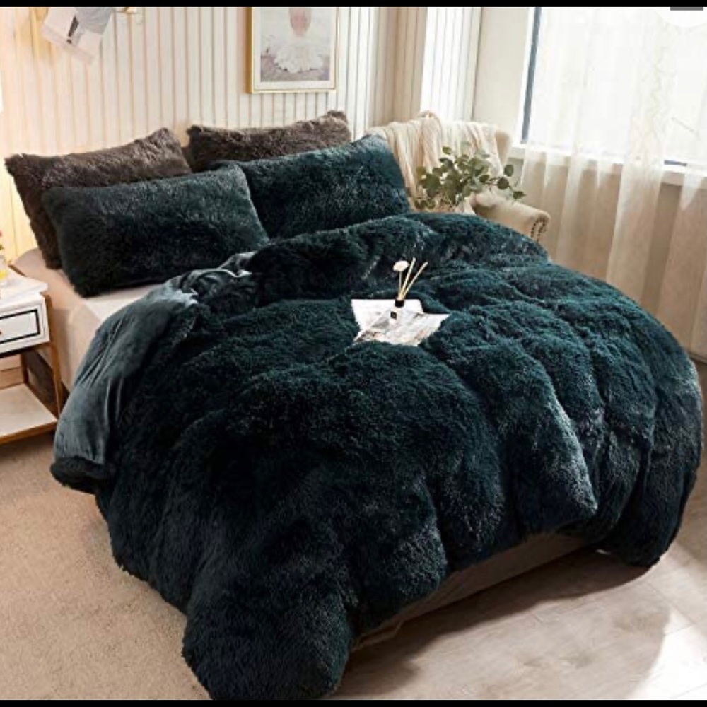 Dark Green Duvet Cover- King